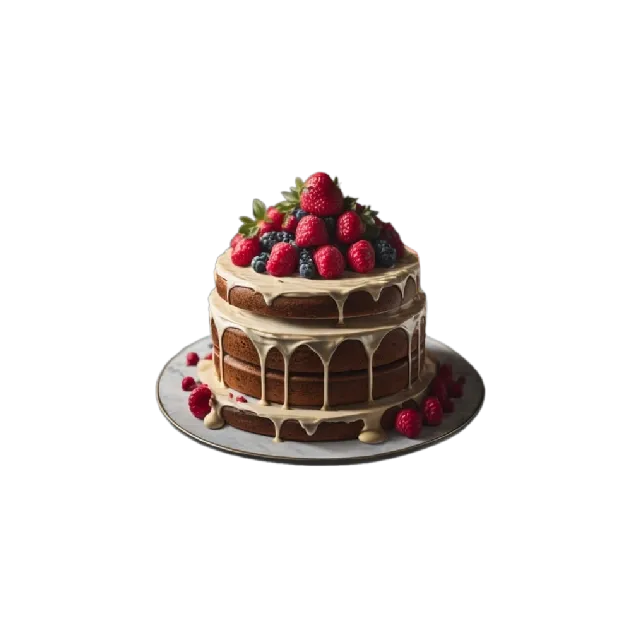 TORT DUO CHOCOLAT CU FRUCTE DE PADURE